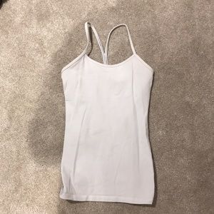 lulu lemon white power y tank